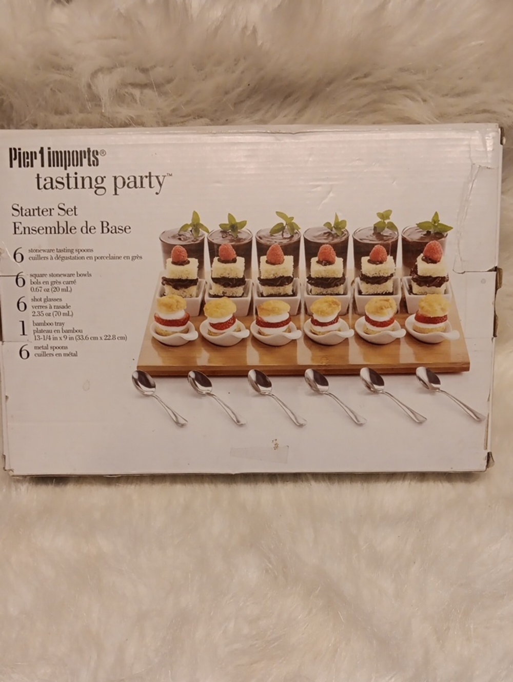 Pier 1 Tasting Party Starter Set — White and Natural Wood